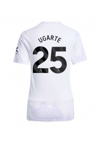 Manchester United Manuel Ugarte #25 Jalkapallovaatteet Naisten Vieraspaita 2025-26 Lyhythihainen